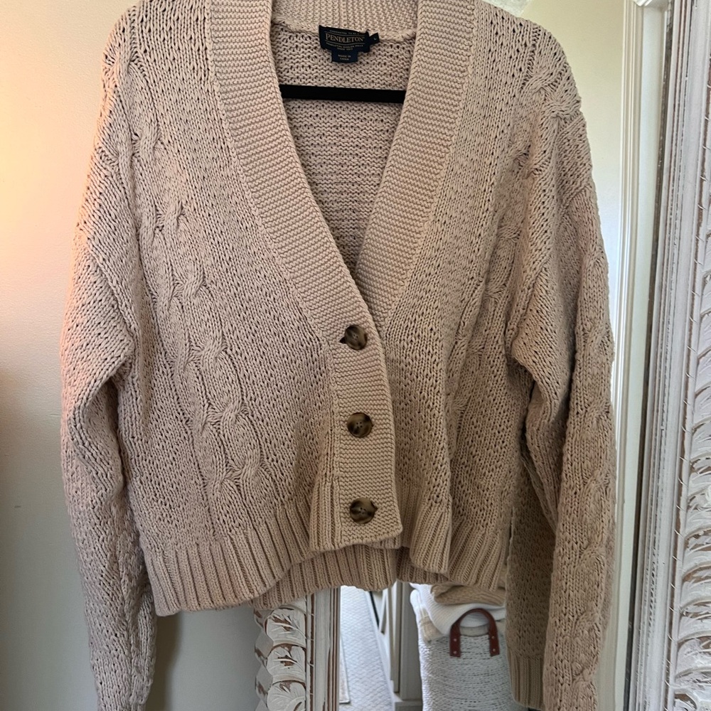 Pendleton Cable Knit Cardigan Sweater